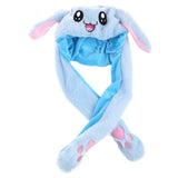 Adult Kids Light Up Plush Animal Hat with Moving Ears Cartoon Rabbit Bunny Panda LED Glowing Earflap Cap Stuffed Toys