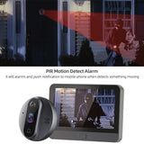 Smart Tuya 1080P WiFi Door Bell Eye Peephole Camera 5000mAh Audio 4.3' PIR FHD Infrared Alexa Google Announcement Digital Viewer