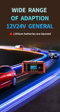 12V/24V 8A Full Automatic Battery chargers Digital LCD Display Car Battery Chargers Power Puls Repair Chargers Wet Dry Lead Acid
