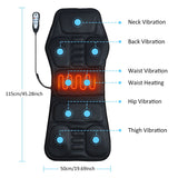 Vibrating Heating Back Waist Massager for Car Chair Office Lumbar Neck Pain Relief Vibration Cushion Shoulder Back Massage Mat