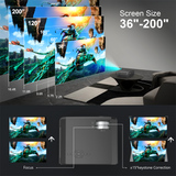 V50 Portable 5G WIFI Projector Mini Smart Real 1080P Full HD Movie Proyector 200'' Large Screen LED Bluetooth Projectors