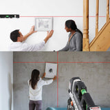 Multi-function High Precise Laser Leveling Instrument Steel Ruler Straight Line Laser Level Aligner Vertical Measure Tape