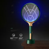 3000V Mosquito Killer Swatter 2 In 1 Purple Light Trap USB Rechargeable Electric Shock Bug Zapper Flies Summer Fly Swatters