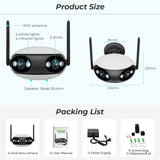 4K 8MP Dual lens Wifi IP Camera Outdoor 180° Ultra Wide View Angle Panoramic Human Detect CCTV Camera Video Surveillance