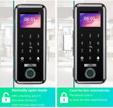 Fingerprint Door Lock For Glass Wooden Metal Door No Limited Smart Home WeChat APP Control Sliding Door Smart Keypad Gate Opener