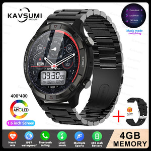 2023 4G RAM 1.60&quot; New Smart Watch Men Display Voice Calling Sport Watches Local Music Playback IP67 Waterproof Clock For Xiaomi