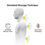 Vibrating Heating Back Waist Massager for Car Chair Office Lumbar Neck Pain Relief Vibration Cushion Shoulder Back Massage Mat