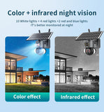 4G SIM Solar Camera Outdoor Solar Panel 5MP HD WIFI Wireless Security CCTV 21000mAh Battery with Anti-theft Siren Alarm