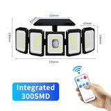 5 Heads 300 LED Solar Lights Outdoor Motion Sensor Waterproof Wide-angle Illumination Foco Solar LED Garden Street Wall Lamp