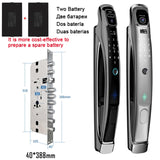 Wifi Tuya APP Face Recognition Smart Door Lock With Camera Video Call Voice Intercom Digital Door Lock Automatic Door Lock