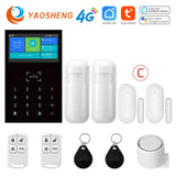 4G Wireless Burglar Alarm System PG109 Smart Home Security System Support Alexa&amp;Google Home Door Windows Motion Sensor Alarm