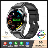 New Smart Watchsmart Mens 8G Memory Local Music Player 454*454 AMOLED Screen Bluetooth Call Sports Man Smartwatch For Samsung Huawei