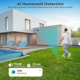8MP Dual Screen PTZ Wifi Surveillance AI Human Detect Camera Bluetooth Connectinvity 3 Night Vision Modes IP66 Waterproof ICSEE