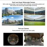 4K 8MP 180 Ultra Wide View Angle 4G Solar Security Camera Outdoor WIFI 4X Zoom Dual Lens PIR Human Detection CCTV Camera