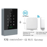 TTLOCK QR Code Access Control Reader 13.56Mhz Rfid IP67 Waterproof Keypad QRcode Scanner K3Q +G2 Hub Work with Alexa Google Home