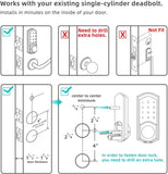Hornbill Electronic WiFi Smart Door Lock With Gateway Remote Unlock Bluetooth Password Keyless Entry Locks For TTlock Home Safe