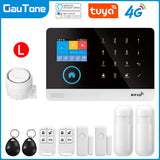 Gautone 4G Wifi Alarm System Tuya Smart 433MHz Wireless Security Home Alarm Smart Life app Control PG103