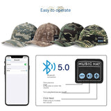 Wireless Bluetooth 5.0 Speaker Hat/Cap with (Inbuilt Microphone) Wireless Smart Speaker Hat/Cap for Outdoor/Indoor Spo