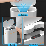 Hot Selling Kitchen Storage Box Trash Can Induction Small Car Box Automatic Smart Dustbin Smart Trash Bin