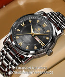 Top Brand Exclusive Design Men&#39;s Quartz Watch Stainless Steel Waterproof Luminous Date Calendar Watch for Man 2023 Trend