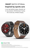 New smartwatch Men&#39;s AMOLED 390*390 HD screen forever displays time fitness bracelet waterproof stainless steel Bluetooth calls