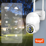 YAOSHENG Outdoor Tuya WiFi 5MP 3MP 2MP PTZ IP Camera AI Human Detection Audio 1080P Wireless Security Wifi Camera