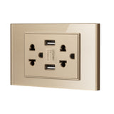 American Standard Dual USB Wall Socket Smart Home Appliance Plug Adapter Type-c 3.1A Fast Charging