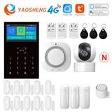 4G Wireless Burglar Alarm System PG109 Smart Home Security System Support Alexa&amp;Google Home Door Windows Motion Sensor Alarm