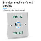 Waterproof Door Push Exit Button Gate Release Switch Opener COM NC NO LED Backlight For Door Access Control System Entry Outdoor