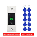 12V DC RFID Reader Keyless Door Opener Metal  Access Control Keypad 800 Users Mini  IP66 Waterproof Embedded Fingerprint Reader