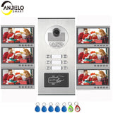 AnjielaSmart  Apartment intercom 9&#39;&#39; Monitor Video Intercom with 2 / 3 / 4 / 6 / 8 Units Video Door Phone RFID Camera Video bell