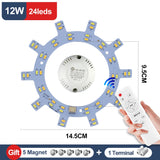 Led Ceiling Light Replacement Led Module 220v Led Panel Light Board Dimmable With Remote Control 12W 18W 24W For Ceiling Lamps