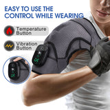 Electric Shoulder Massager Heating Vibration Massage Support Belt Knee Arthritis Pain Relief Thermal Physiotherapy Brace