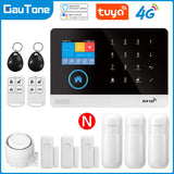 Gautone 4G Wifi Alarm System Tuya Smart 433MHz Wireless Security Home Alarm Smart Life app Control PG103