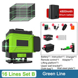 8/12/16 Lines 360 Laser Level Remote Control Self-Leveling Horizontal Vertical Green Beam Nível Laser 3/4D Level Household Tools
