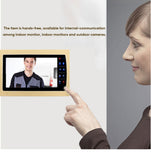 Homefong Home Intercom System Video Door Phone 7 Inch  Doorbell Camera with Unlock IR Cut Leds Day Night Waterproof