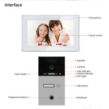 Jeatone Wireless Video Intercom For Home 7&quot; Touch Screen Intercom In Private House Monitor 720P Doorbell Camera With Fingerprint