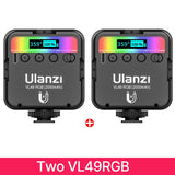 RGB Video Lights Mini LED Camera Light 2000mAh Rechargable LED Panel Lamp Photo Video Lighting  for Youtube Tik tok
