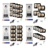 Tuya Wired/Wifi Smart IP Video Doorbell Intercom System ,7 Inch+4~12 x 7 Inch Monitor with 1080P Wired Door Phone Camera