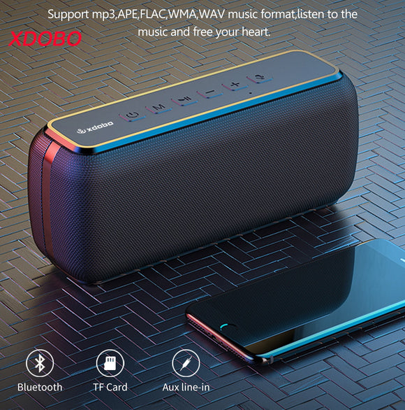 X8 60W Portable Speakers Bass Subwoofer Wireless Waterproof TWS 6600mAh Power Bank Function Support USB/TF/AUX