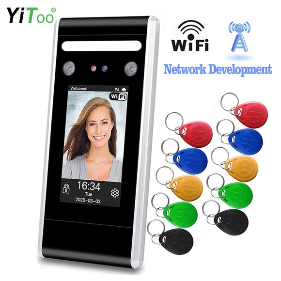 YiToo Wifi Face Recognition Access Control Dynamic Facial Detection Door Lock Face Attendance Machine Free Software TCP/IP USB