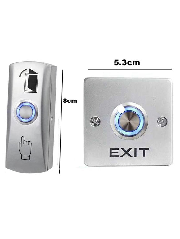 Zinc Alloy  Exit Button  Switch NO/NC/COM Door System Push Exit Release Button Switch For Access Control Backlight Button