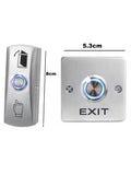 Zinc Alloy  Exit Button  Switch NO/NC/COM Door System Push Exit Release Button Switch For Access Control Backlight Button