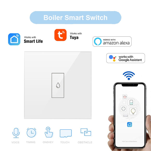 20A EU WiFi Boiler Water Heater Switch Energy Saving Tuya Smart Life App Remote Control  Voice Control Google Home Alexa Siri