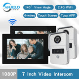 1080P Intercom in Private House Tuya Remote Unlock Intercoms for Home Video Entry Phone Door System Security Protection Doorbell