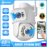 8MP 4K PTZ IP Camera Dual-Lens Human Detect CCTV Security Camera Night Vision Outdoor Wifi Surveillance Camera ICsee