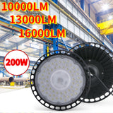 200W High Bay Light UFO 10000LM 13000LM 220V 16000LM IP65 Waterproof Warehouse Garage Light Super Bright Commercial  Lighting