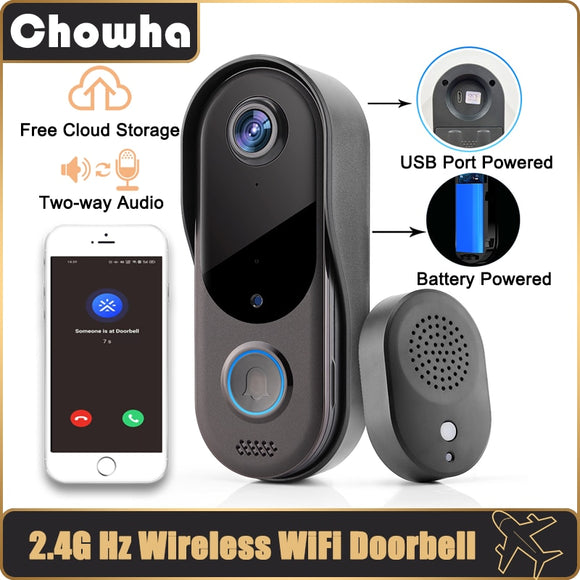 Smart Home Security doorbell camera WiFi Video Intercom Door bell Camera Outdoor Wireless WiFi Doorbell 2-Way Audio Night Vision