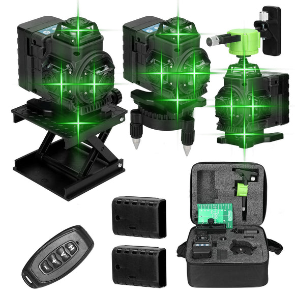 4D/3D 16/12 Lines Laser Level 360 Self-leveling Function Leveling Tool Omnidirectional Ground Wall Sticker Home Improvement Tool