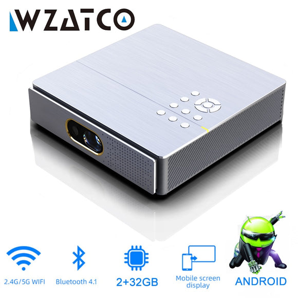 S5 HD 4K Real 3D DLP Projector with Zoom, Auto Keystone,Android 9.0 WiFi LED Smart Portable Proyector Bluetooth Airplay